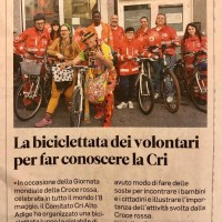 12/05/2019 - Alto Adige - La biciclettata dei volontari per far conoscere la Cri